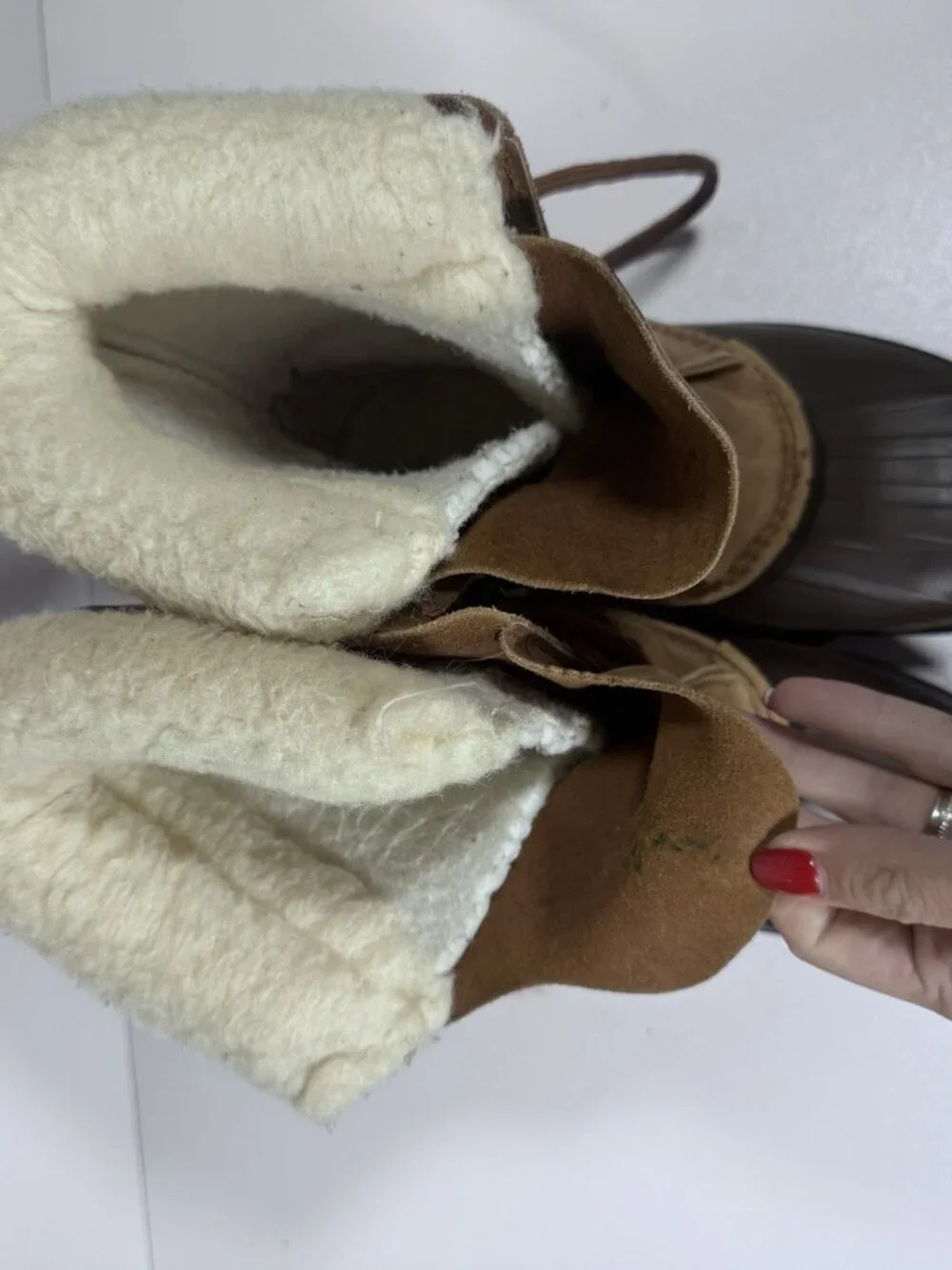 Vintage Sorel Alpine Hand Crafted Snow Boots Canada Made 8 Tan Caribou Leather